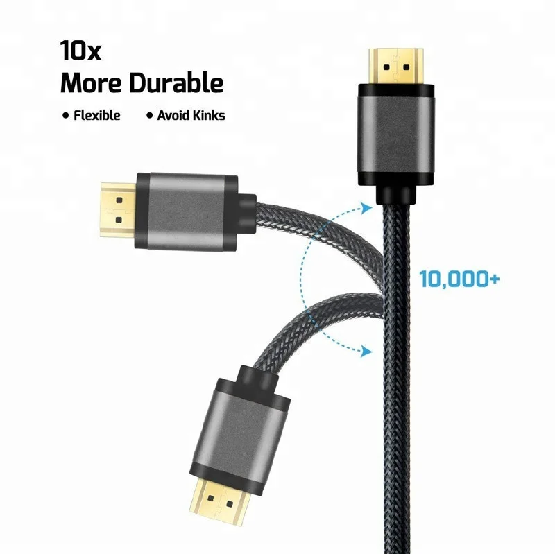 HDMI-HDMI Cable 4K Shenzhen HDMI Cable 10 Meter 12 Meter Support UHD 4K@60Hz 18Gbps 3D ACR 2160P 1080P