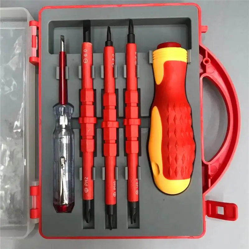 Multifunction Magnetic Screwdriver Set Electric Insulated Precision Screwdriver Bit Set