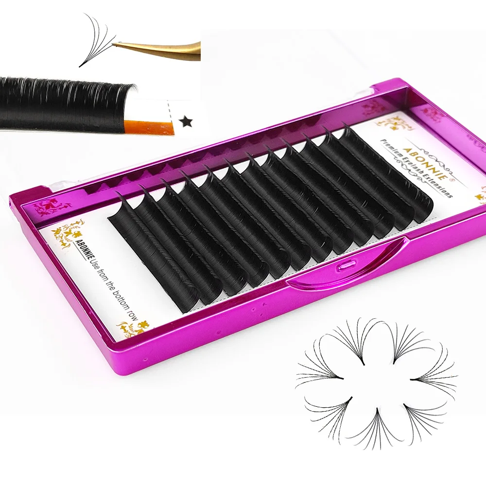 Fast Fanning Label Easy Fan 25mm Individual Lashes Eyelashes Extension Mink Soft Autofan