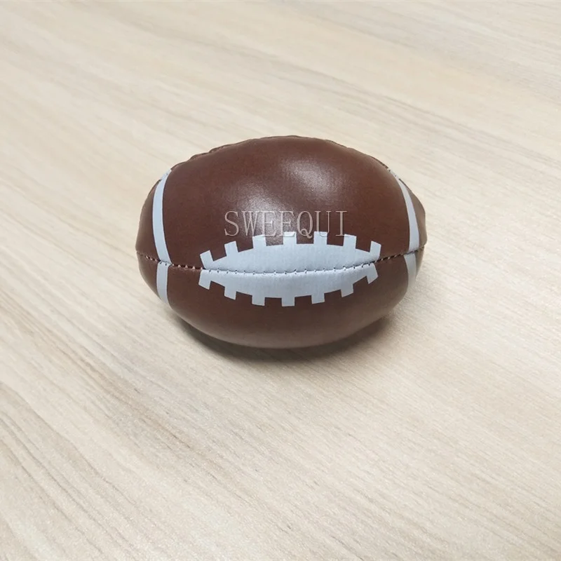 Kids Stuffed Toy Rugby Juggling Ball Foot Bags Customized Brown Footbag