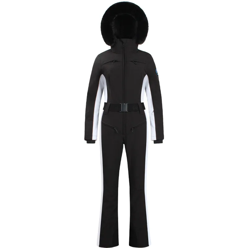 2021 Winter Popular Style Waterproof Functional Fabric Technical Wear One Piece Vintage Youth Ski Outfit Stylish Ski Wear