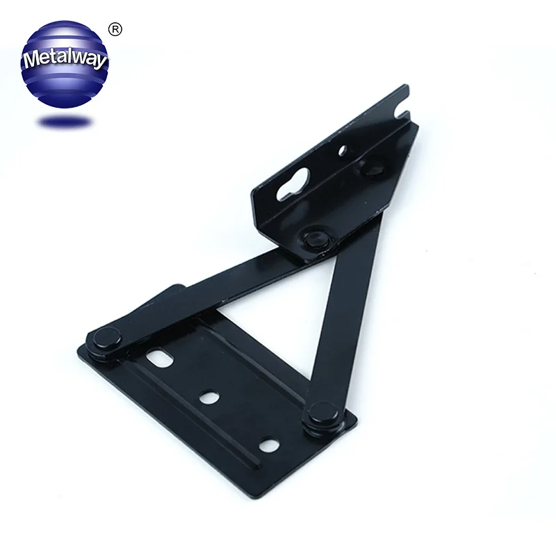 Furniture Hardware Adjustable Spring Folding Hinge Metal Black Mechanism Hinge for Sofa Bed Sofa Bed Mechanism