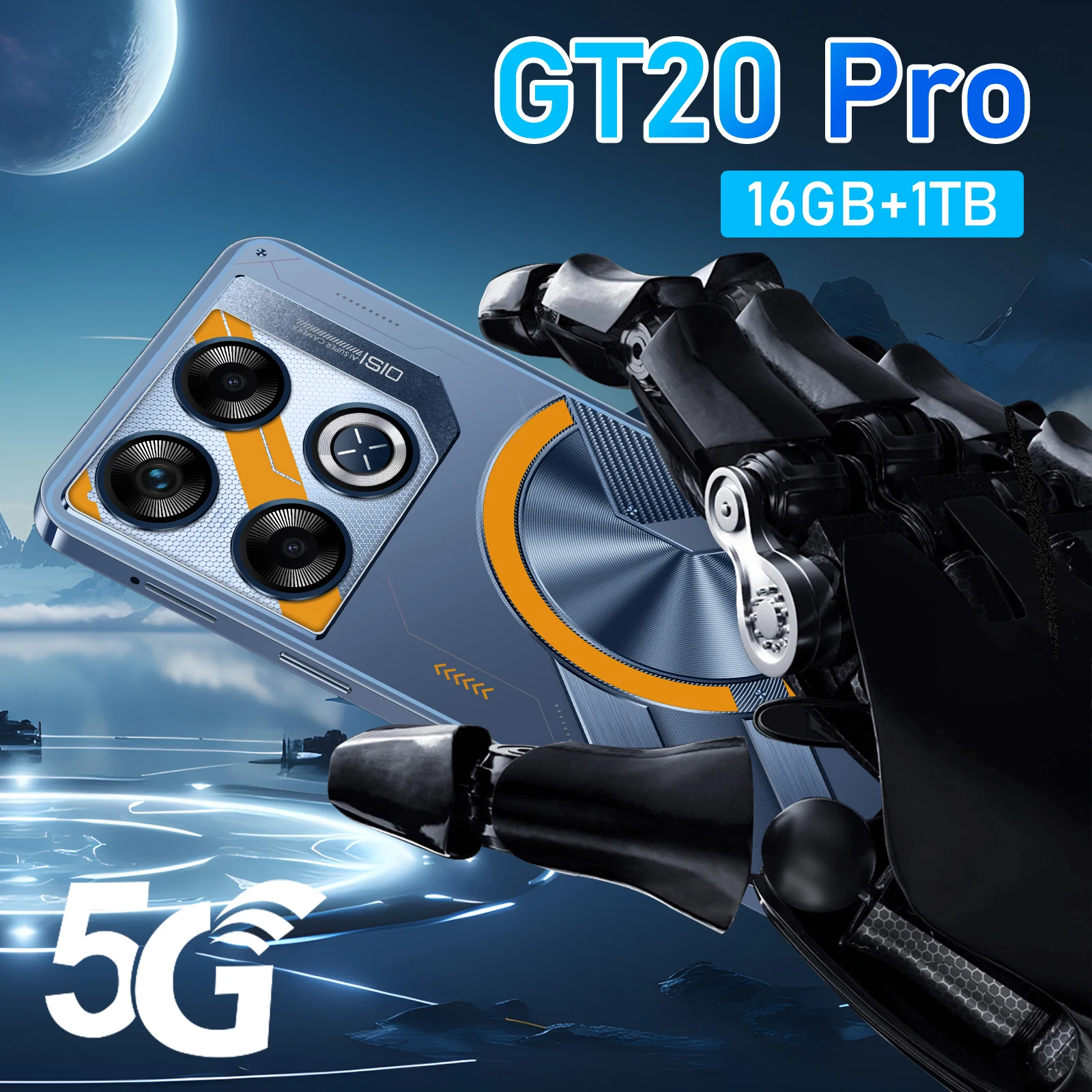 Original New GT20 Pro 5G Smartphone 7.3 Inch Large Memory Cell Phone Global GSM LET Unlocked 4G 5G 7.3 Inch Big Screen Mobile