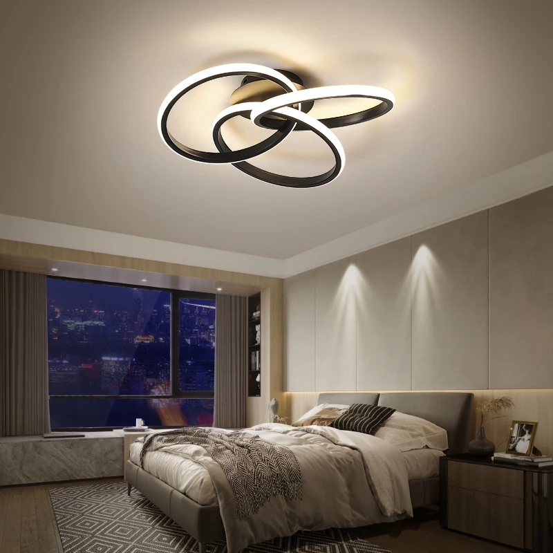 Manufacturer Wholesale Dimmable Modern  Flower Shape LED Ceiling lamp Aluminum Metal Living Room Ceiling light
