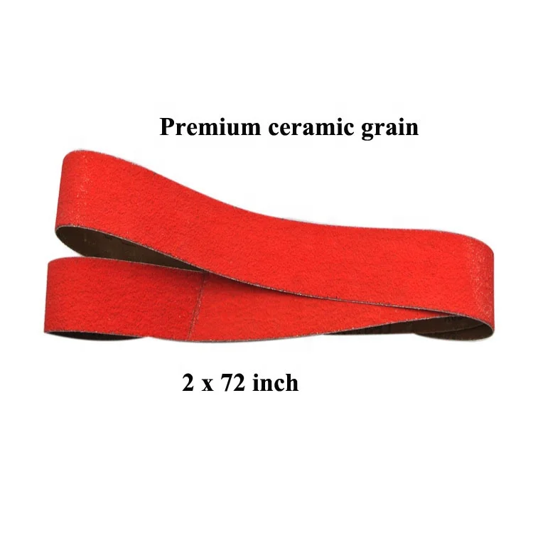 Sanding Belts Cloth Backing Abrasive DISC P80 Ceramic with Y- Weight Heavy Duty Polyester SATC 2 X 72 Inch SA480009 CN;SHG 80#