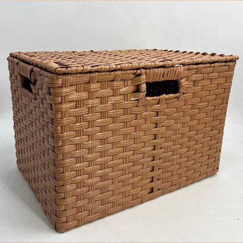 Прямоугольная корзина для хранения с крышкой