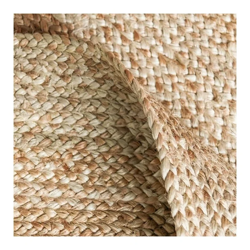 hand woven natural jute fiber OVAL floor rug carpet MADE IN CHINA