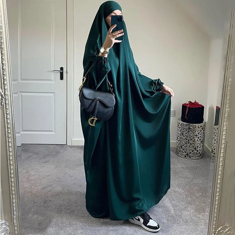 popular Ramadan Khimar Abaya Muslim women dress with hijab prayer set high quality hijab abaya jilb