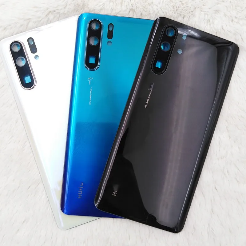 For Huawei P30 Pro P30pro Battery Cover Back Glass Panel Rear Housing Case + Camera Glass Lens Frame Replacement For HUAWEI P 30