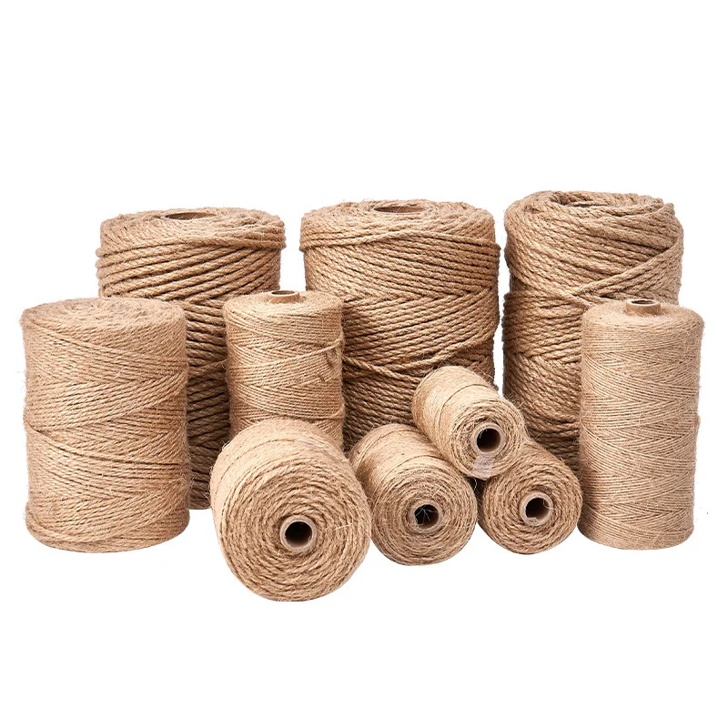 1mm-30mm Jute rope thick and thin hemp rope bundled decorations handmade rope for diy