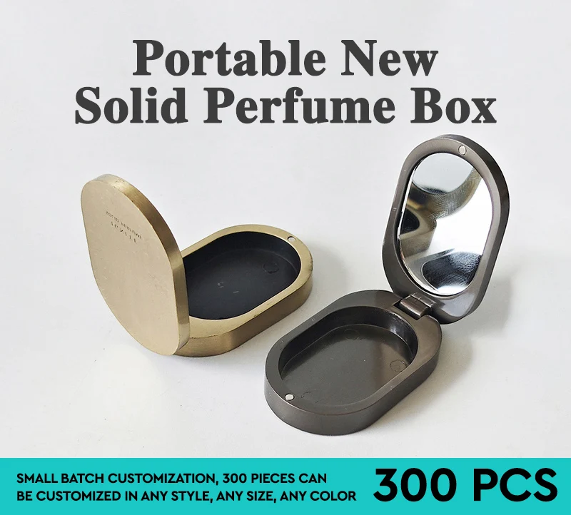 Support Small Batch Customization Metal Empty Makeup Container with Mirror Cosmetic Box Highlighter Blush Case