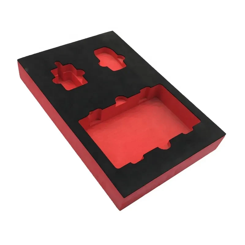 EVA Blue and Black Red Green and Black CNC cut packing eva protecting foam