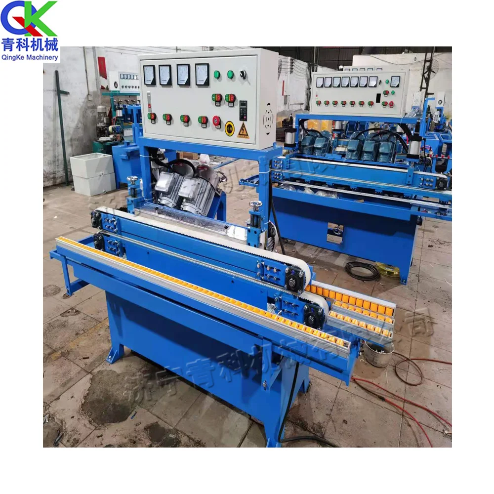 0-3m/ min Decorative Rock Plate Grinding Plate Chamfering Machine 4 Head Glass Straight Line Trimming Machine