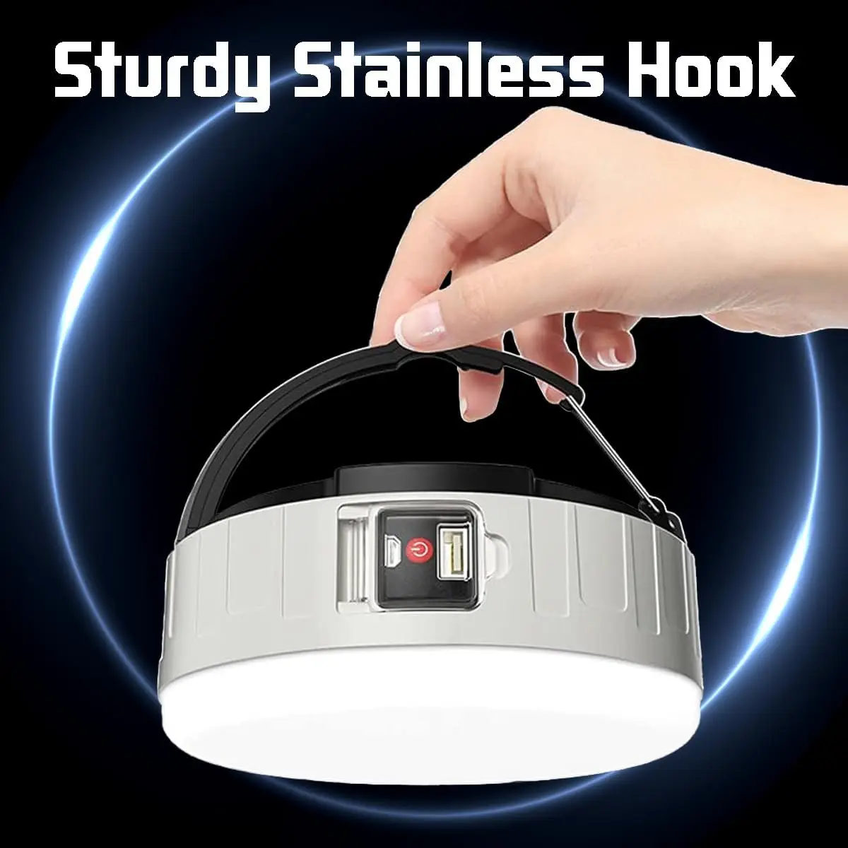 LED Solar Camping Lantern Portable Waterproof Solar USB Rechargeable Remote Control Indoor Outdoor Emergency Light Camping Light