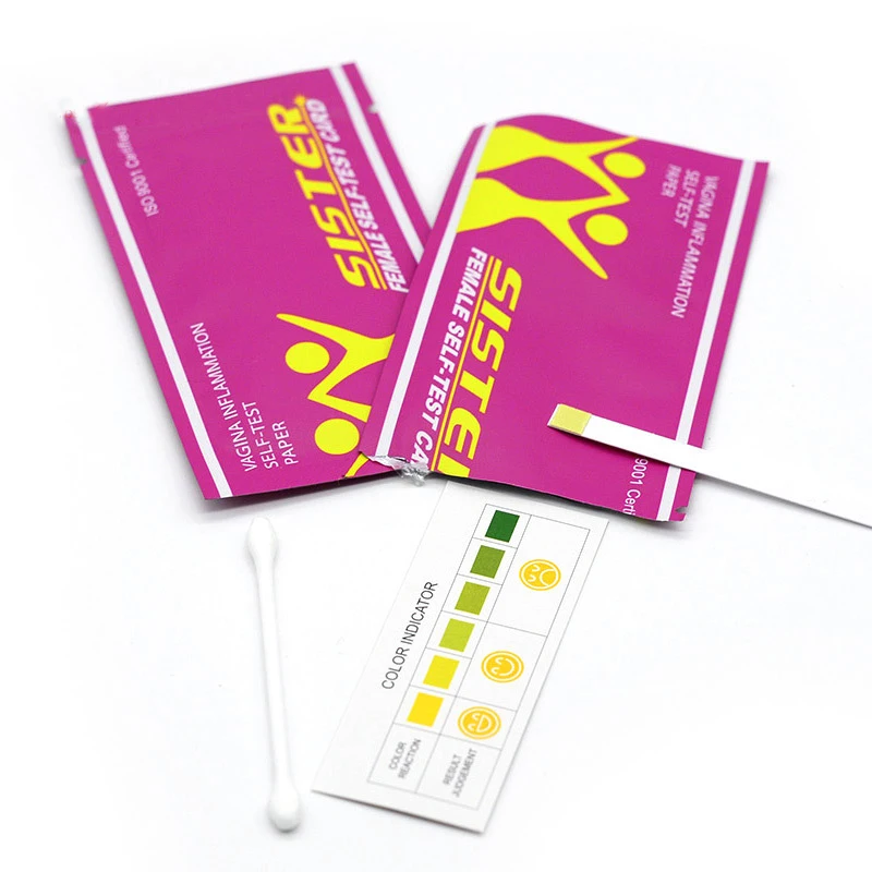 Sister Brand Vaginal Health Self Test PH Paper Strips Self-test Card Female Health Care Product Cotton OEM