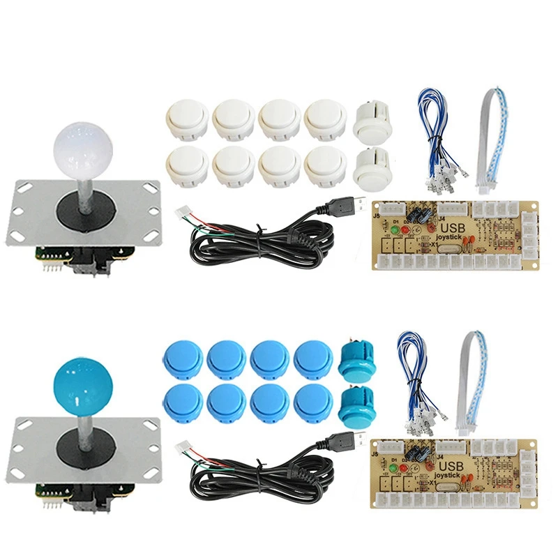 Manufacturer direct sell game accessories zero delay different buttons & joysticks DIY arcade cabinet kit