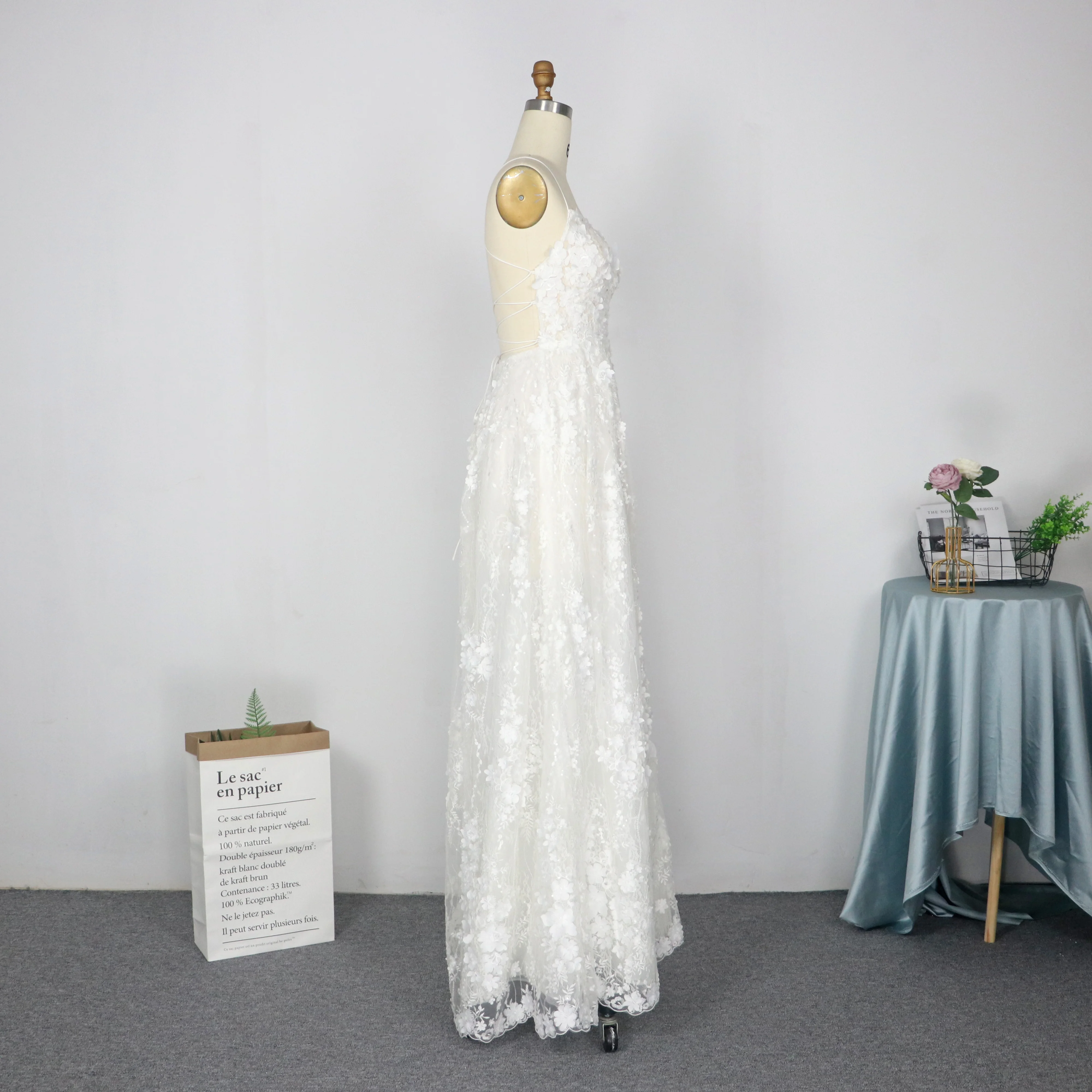 Горячая Распродажа красивое цветочное кружевное вечернее платье с открытой спиной