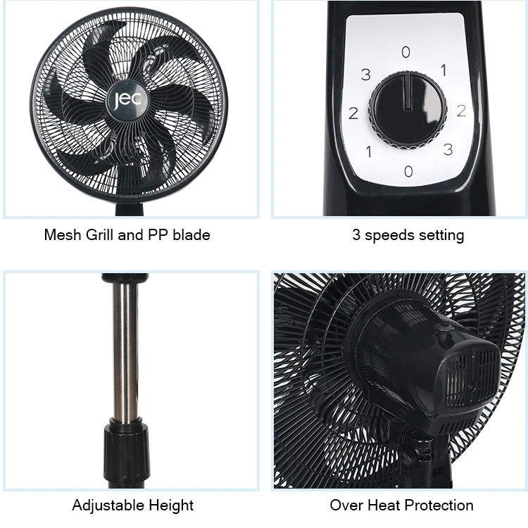 Home Appliances electric Stand Fan 18 inch Electric Standing Fan Adjustable Three Speed 18 inch pedestal fan