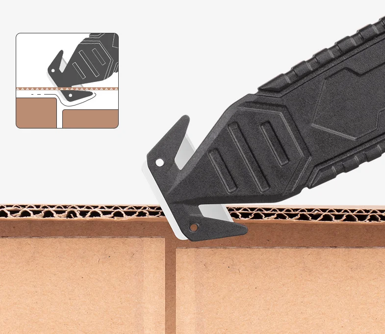 Stainless Steel Concealed Blade Package Opener with Tape Splitter