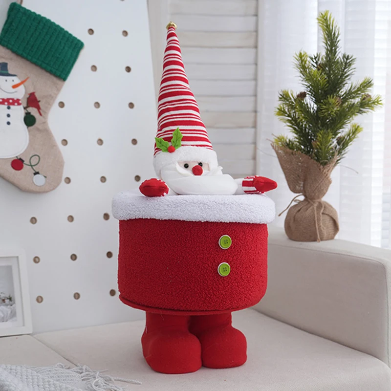 Santa Claus Organizer Christmas Gift Organizer Eco-friendly simple amphora hand-woven rattan storage basket storage box