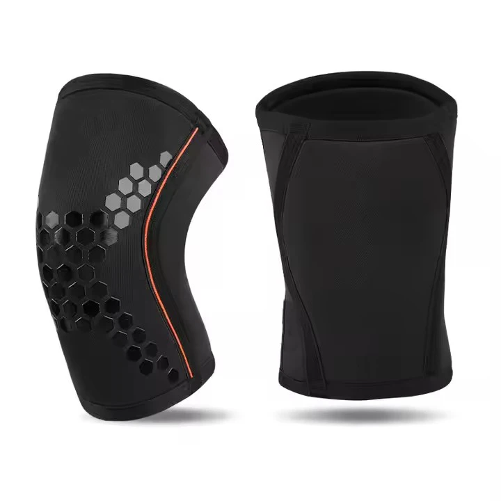 Sports Gym Custom Weightlifting Knee Pads Support 7mm SCR Knee Pads For Powerlifting Brace