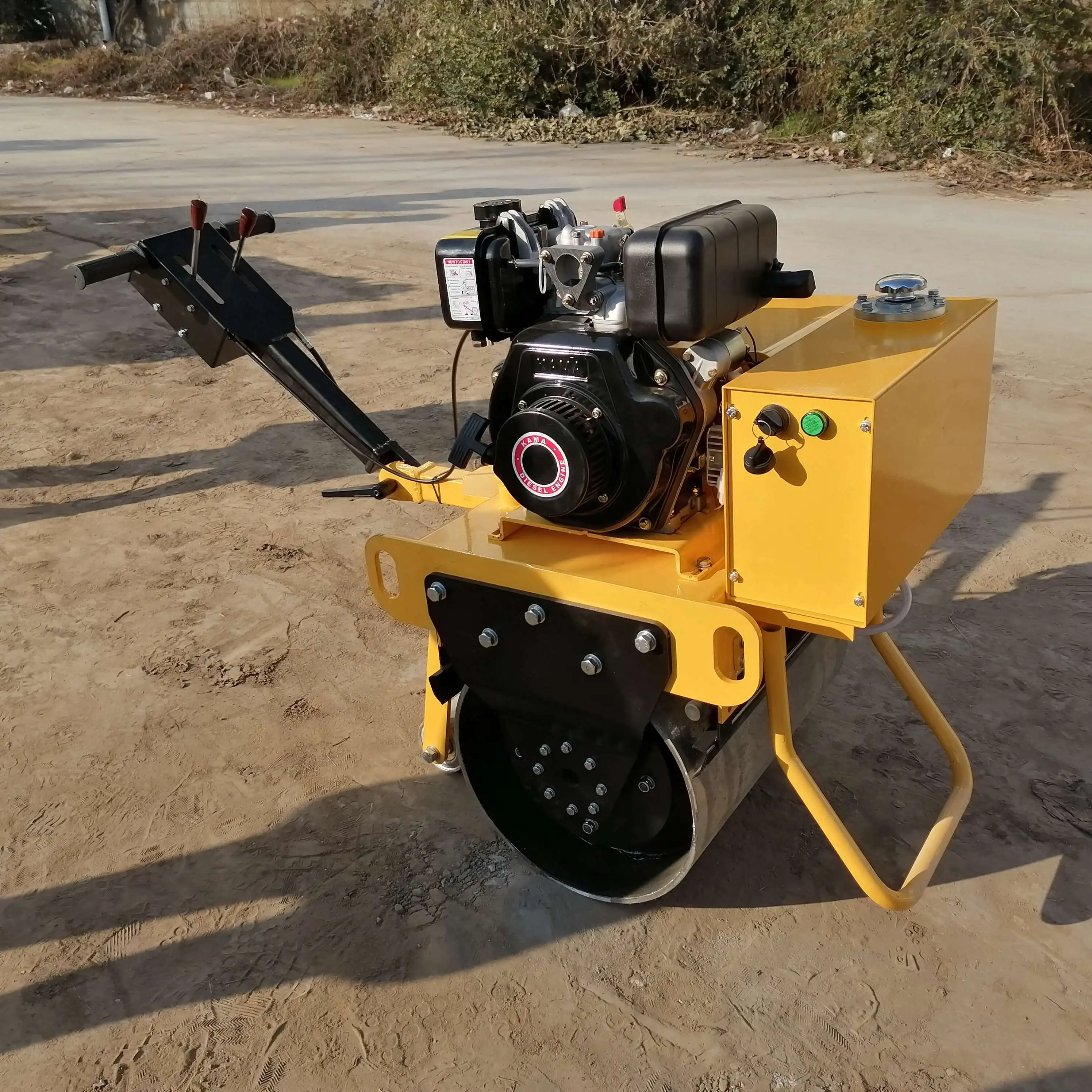 Portable 0.33 Ton 1Ton 1.5 Ton 2 Ton Ride On Tandem Small Compactor Two Wheel Vibrating Drum Road Roller