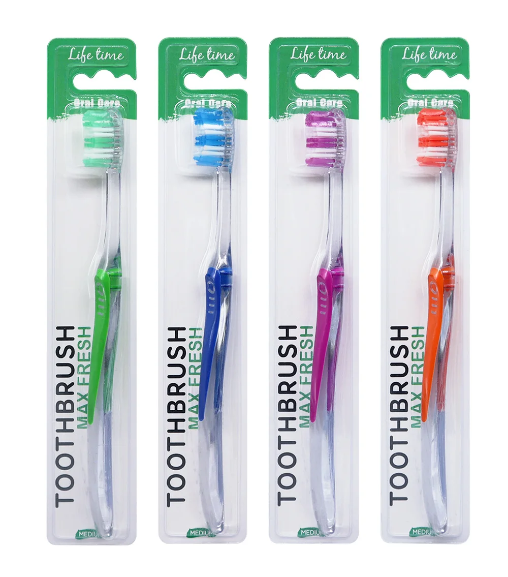 Beautiful Crystal handle nylon bristle teeth whitening adult toothbrush