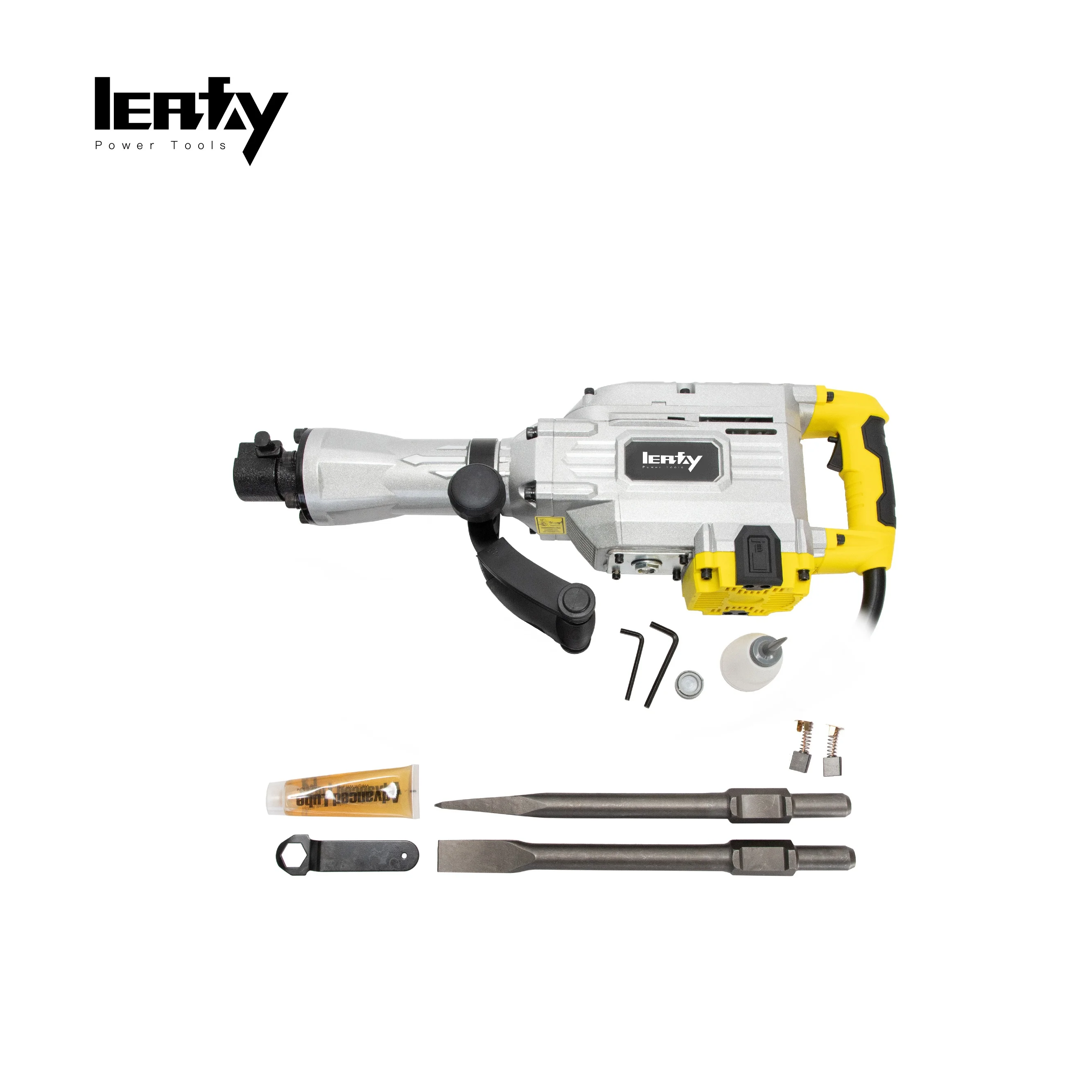 LEAFY Power Tools Heavy Duty 220V 1700W big jack breaker rock electric demolition hammer