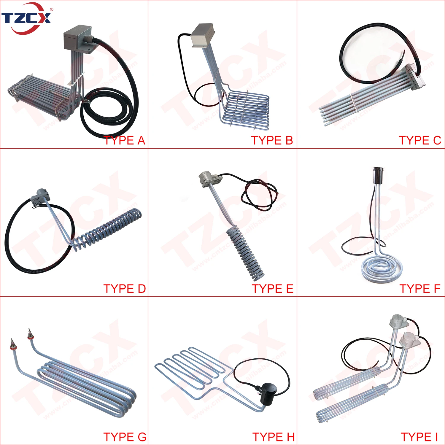 PTFE heating element coated anti-corrosive electric tubular immersion heater heating elements for chemical tank
