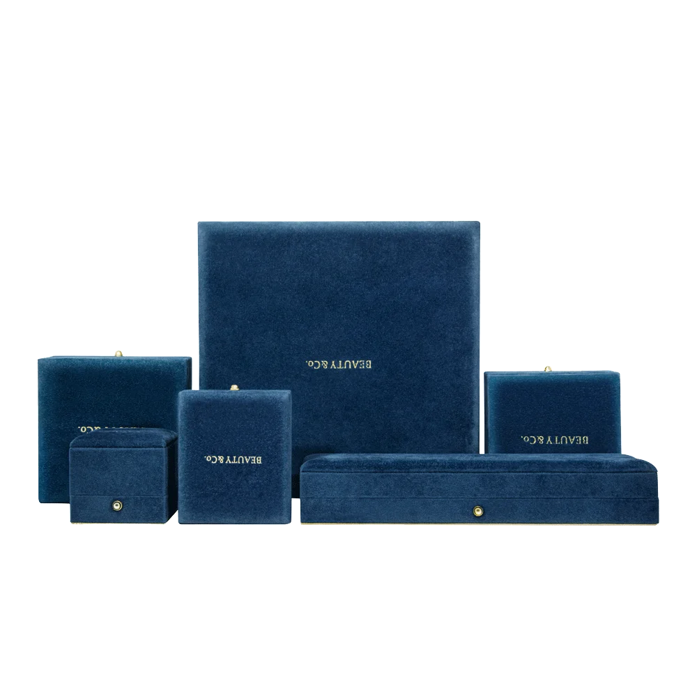 Wholesale Hot Sale Organizer Ring Velvet Jewelry Box With Logo Custom