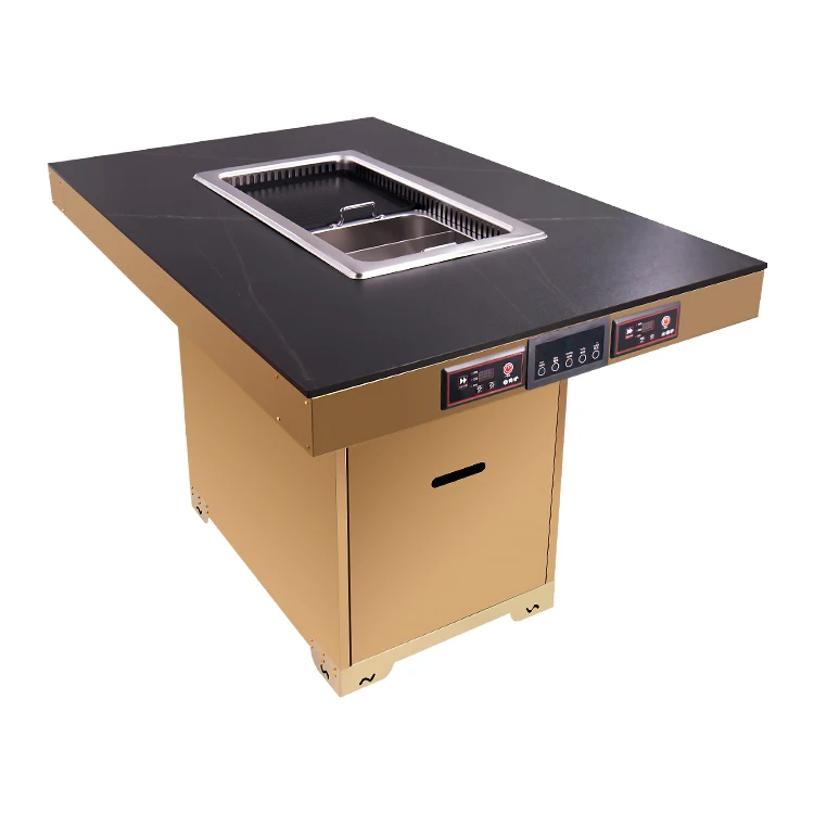 AOBL induction cooker high-power smokeless hot pot barbecue integrated table