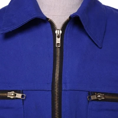 Navy Blue Reflective Long Sleeve 100%Cotton Anti-Static Workwear Uniform