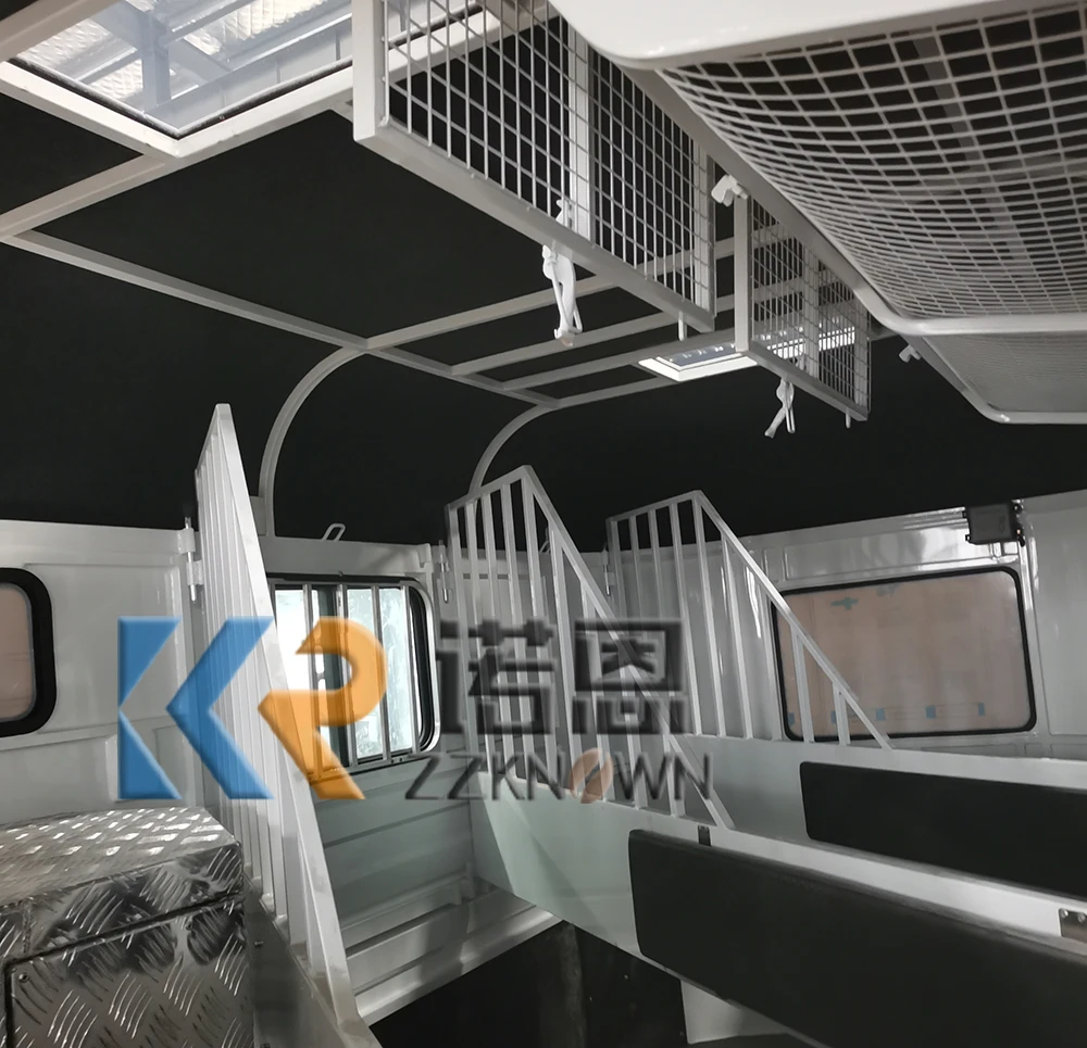 2 Horses Angle Load Horse Trailer with Standard Configuration Transportation Horse Floats Truck