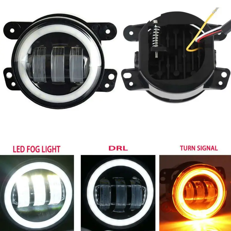 best aftermarket fog lights 4 inch 30W LED COB Angel Eyes Light Fog Lamp