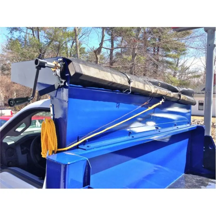 Aluminum Waterproof Flip Truck Tarp System Crank and Pull Manual Tarp Roller Kit Landscaper Dump Truck Crank Tarp System