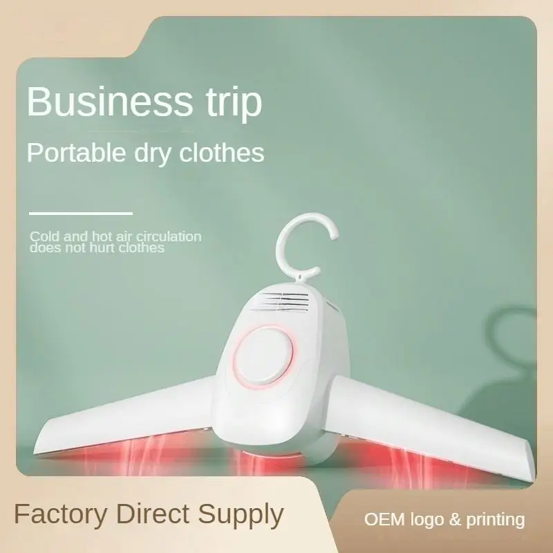 Portable Electric Mini Hot Air Clothes Dryer Rack Intelligent Hanger Foldable Machine Dryer Travel Clothes Dryer