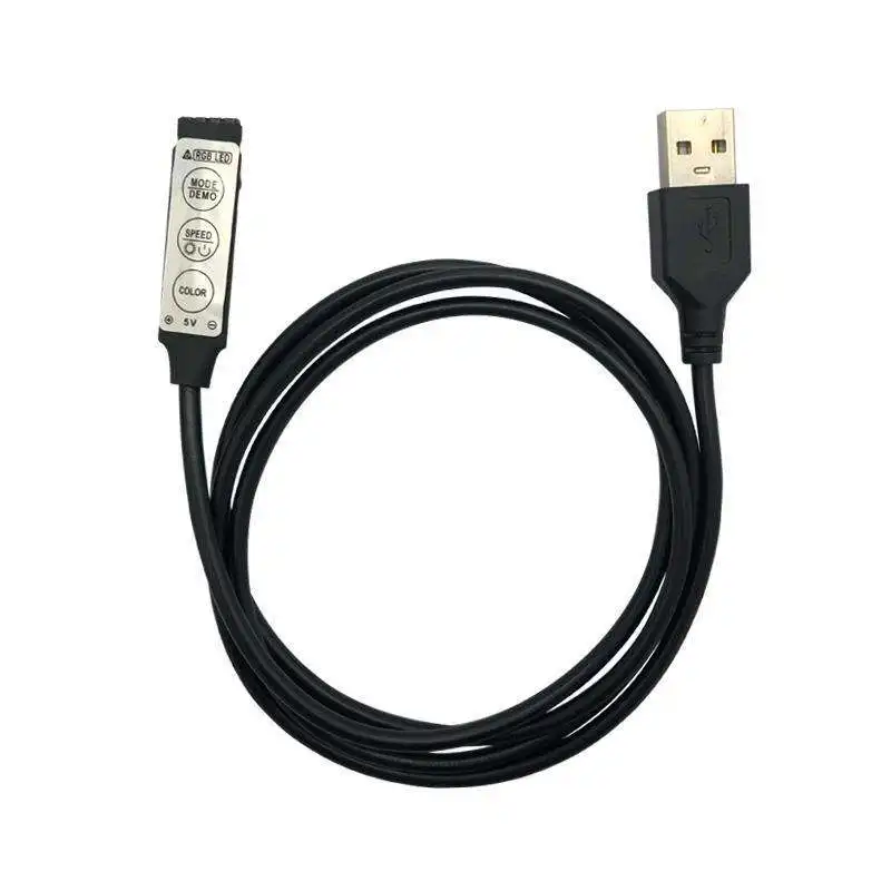 Оптовая продажа хорошая цена зарядный usb-кабель dc 5 В цветной светодиодный диммер 3 ключа 4-контактный