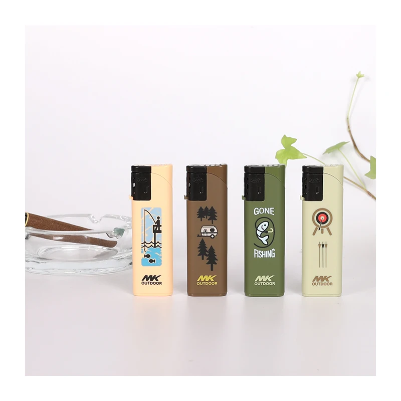 Cheap Custom Logo Cigarette Lighters Disposable Electronic Gas Lighter Display Box Plastic Modern OEM Logo Customized lighter