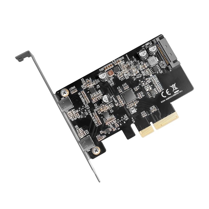 Плата расширения PCI-E-dual Type-C 2 порта 10 Гбит/с высокоскоростной адаптер с двойным интерфейсом 3 1 чипсет