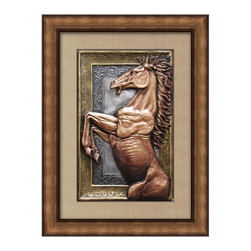Home decor animals horse  picture frame wall arts 3D framed arts