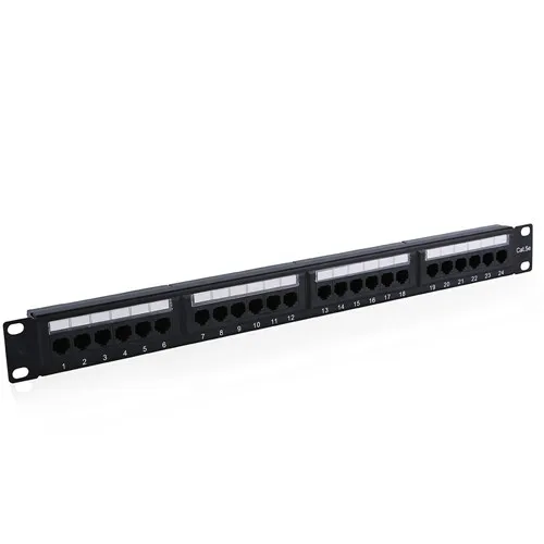  24-портовый Cat5E утф коммутационная панель для 19-дюймового крепёж или стойки совместимый с Cat3/Cat5/Cat5e кабелей 110