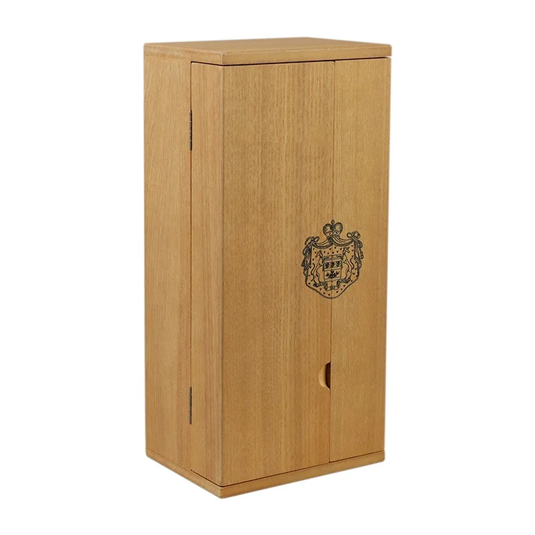 DS Cheap Price Customized Single Bottle Packaging Wooden Wine Gift Box Wholesale