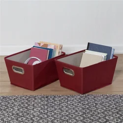 Factory supplies custom empty gift basket clothes toy red color storage baskets for home office