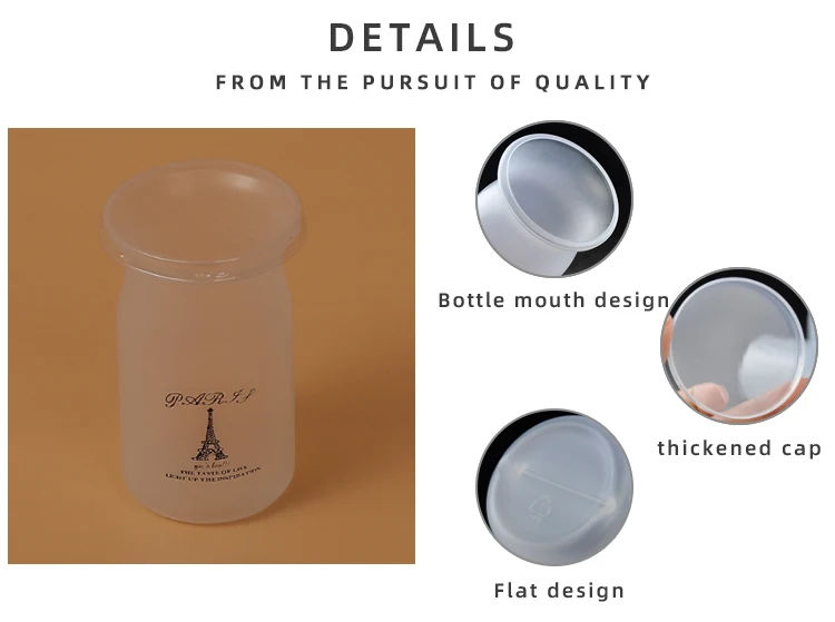 Factory wholesale custom printed plastic cup pudding cup PET for cold drink milk PET cup with lid eco friendly