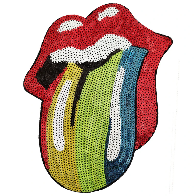 Fashion Cartoon Sequin Patches Big Patches For Clothing T-shirt  Applique Patch Clothe Decoration DIY Sewing Accessories