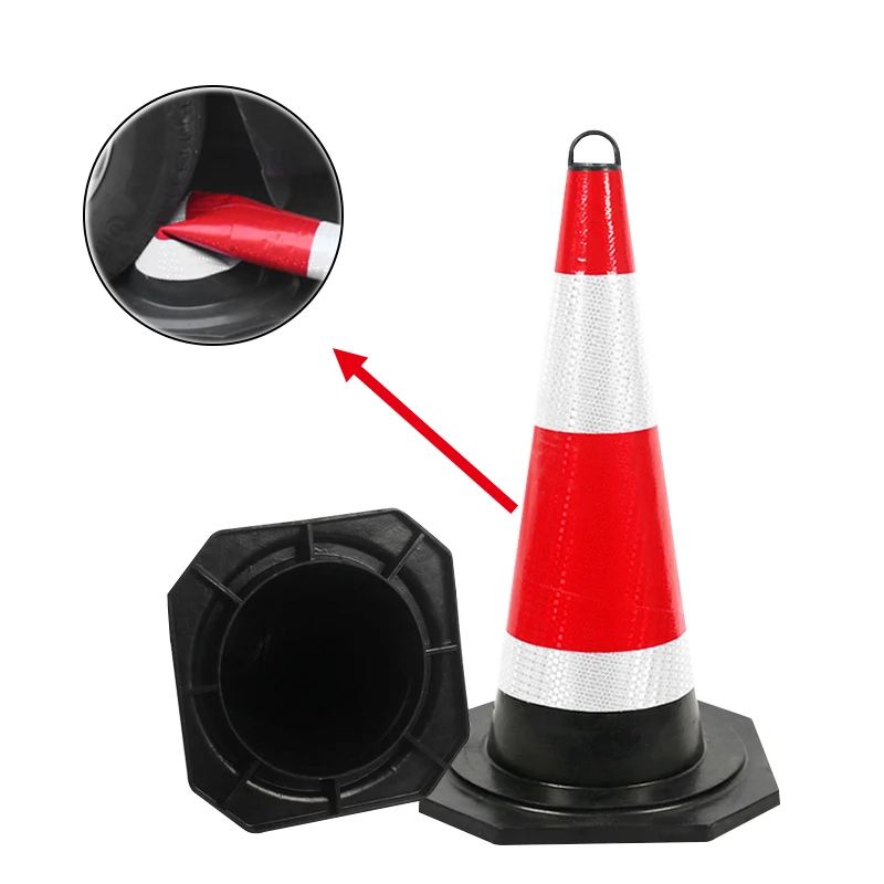 High Reflective 900mm Rubber Safety Road Traffic Warning