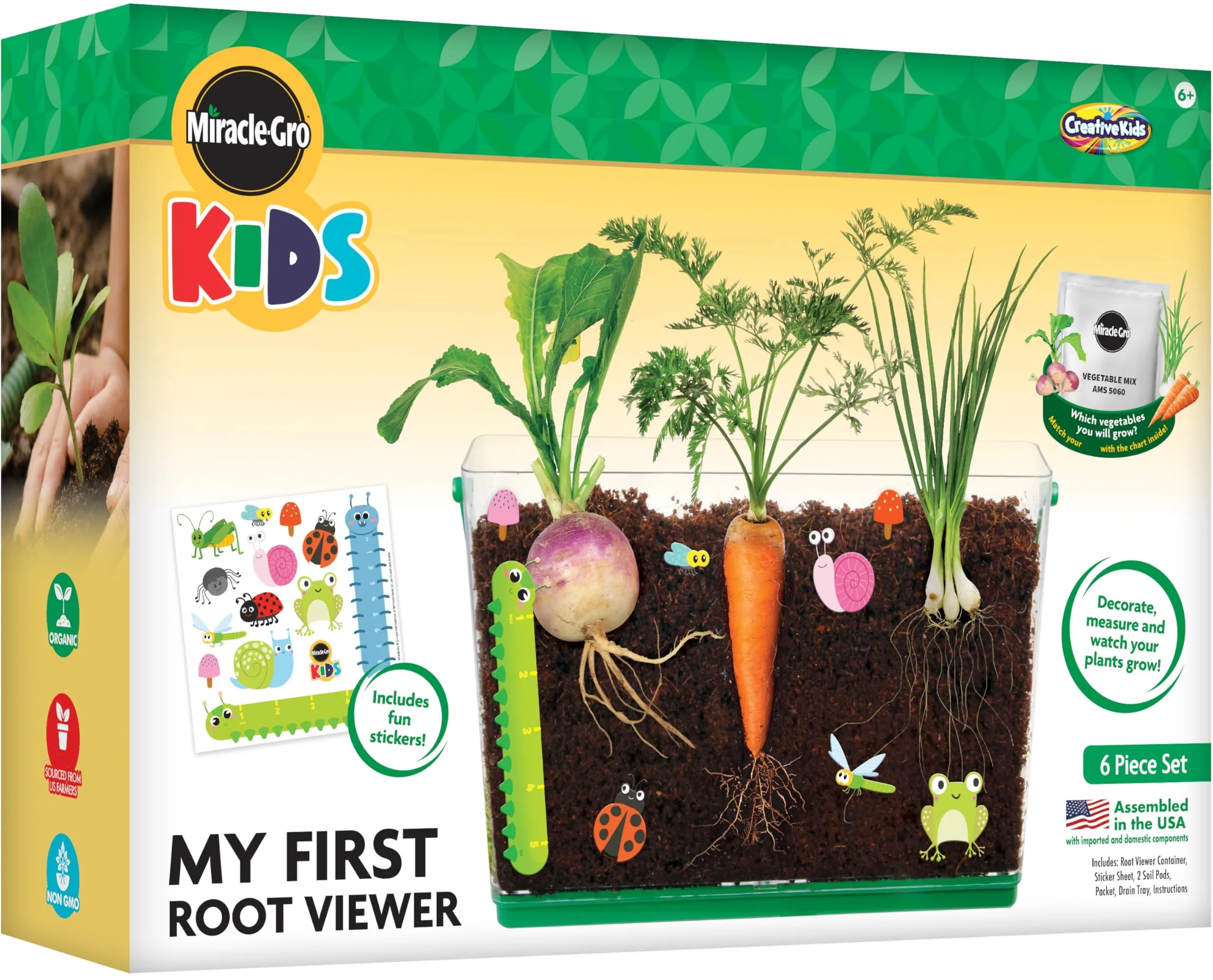 Wholesale Miracle GRO My First Root Viewer Decorate & Plant Your Own Garden Stem Kit for children Educational Gardening Set