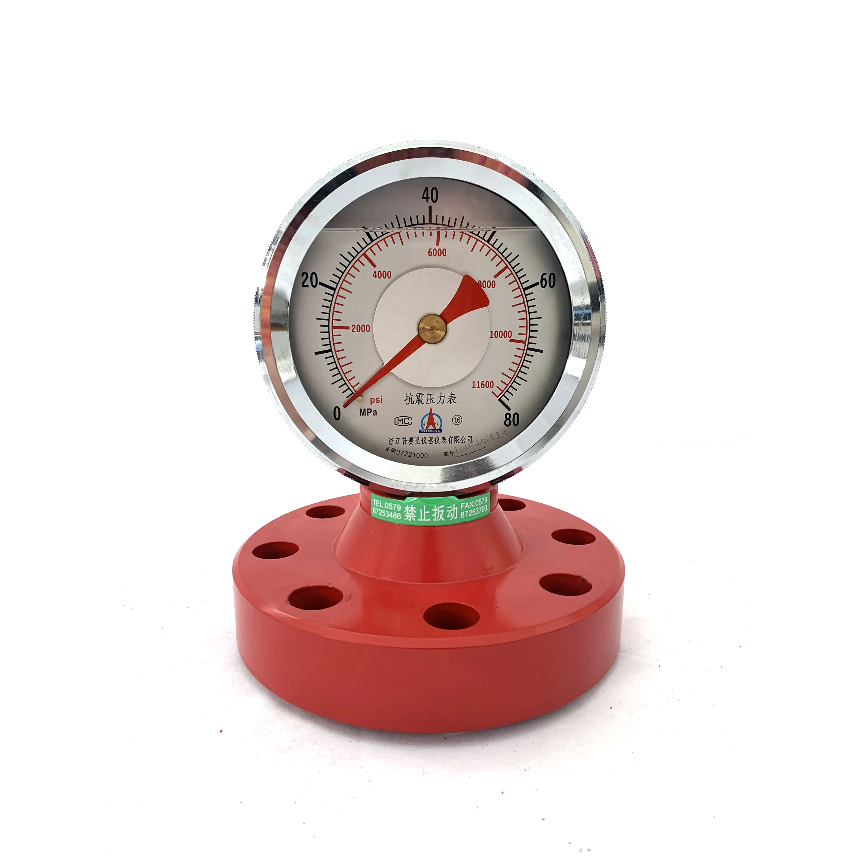 До 23200 фунтов на квадратный дюйм фланцевый манометр насоса, YK150-F