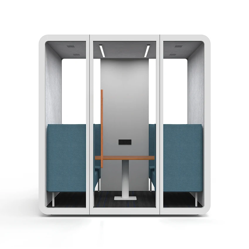 Modular soundproof private meeting room pods office noise cancelling acoustic booth