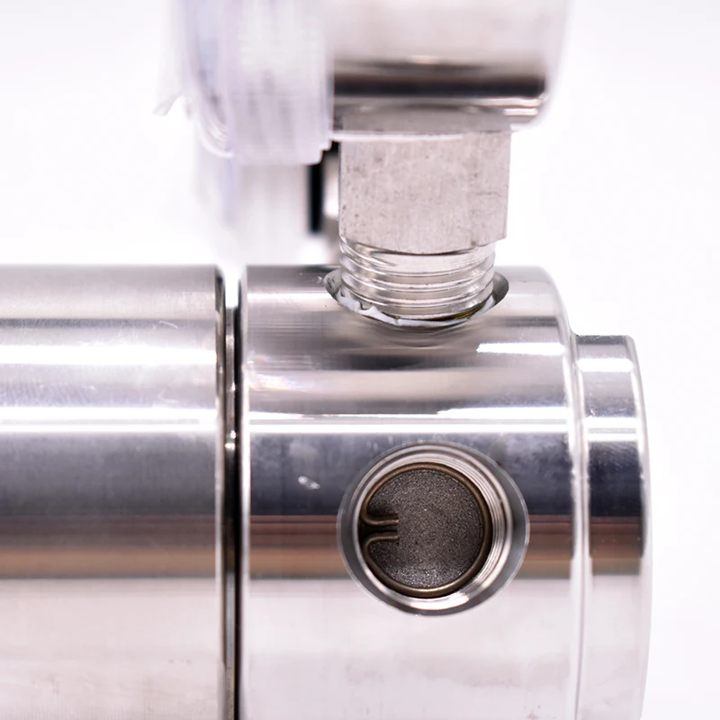 Stainless Steel High Pressure Laboratory 1/4npt 1/2npt Air Helium Co2 Cl2 1st Stage Double Gauge Nitrogen Gas Pressure Regulator